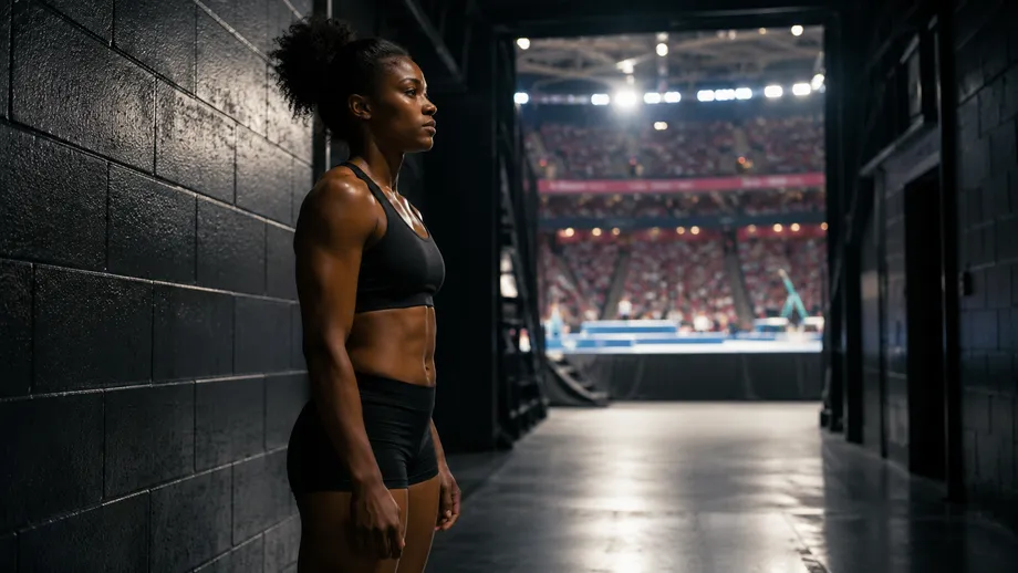 Athlete waiting in the tunnel before entering competition